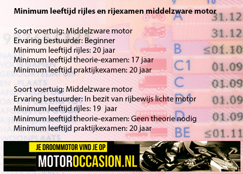 Motoroccasion.nl, Voor welk rijbewijs kom je in aanmerking